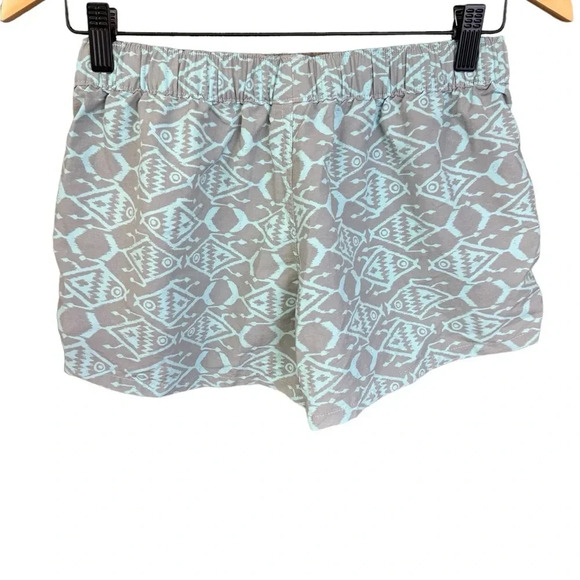 Patagonia Light Blue Patterned Women Shorts - Picture 4 of 5